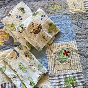 Pottery Barn Kids pirate sheet set Full
